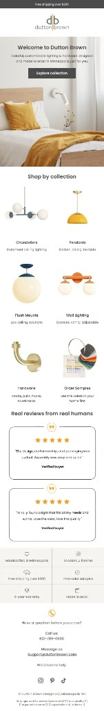Dutton Brown welcome flow email