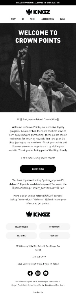 Kingz welcome to Crown Points email
