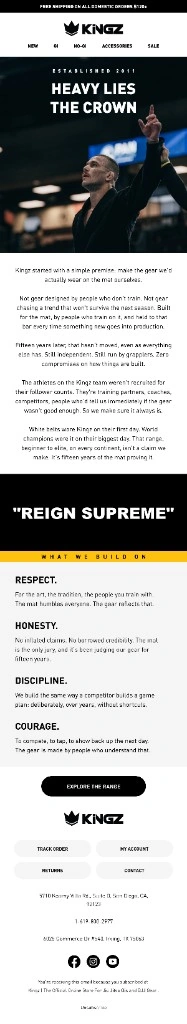 Kingz heavy lies the crown brand story email