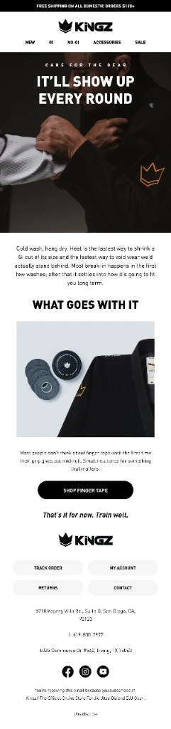 Kingz care for the gear email