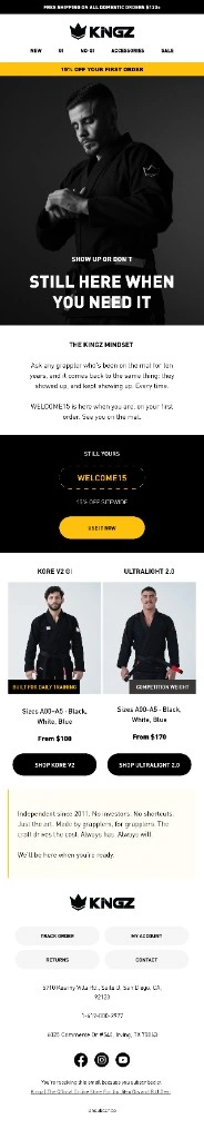 Kingz still here when you need it winback email