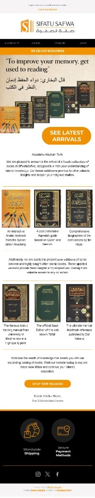Sifatu Safwa latest arrivals email